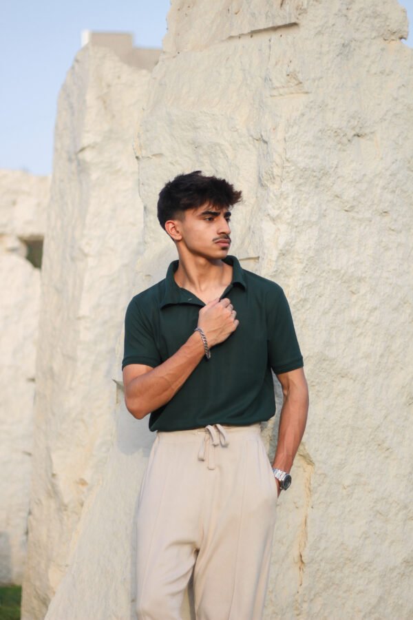 Basic Polo - Bottle Green - Image 2