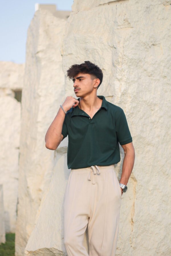 Basic Polo - Bottle Green - Image 4