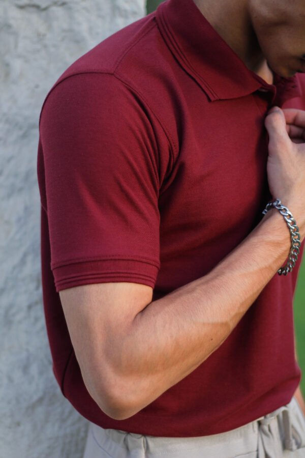 Basic Polo - Maroon - Image 6