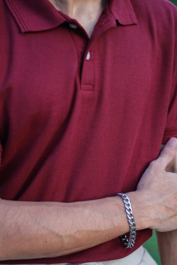 Basic Polo - Maroon - Image 7